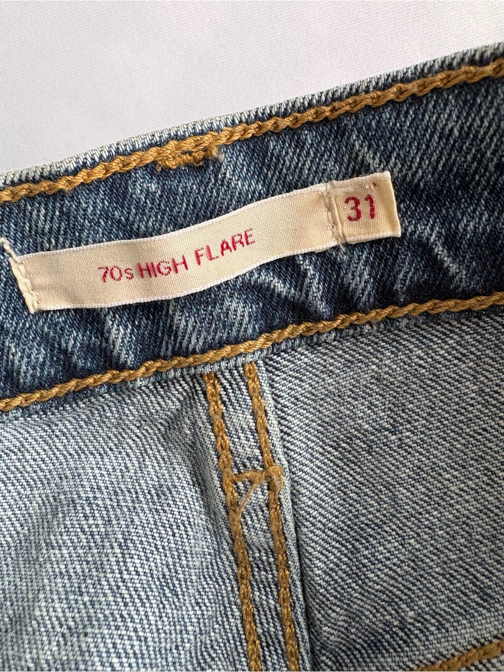 Levi's women’s 70s high flare high waist jeans medium wash 31x32 - Picture 8 of 9